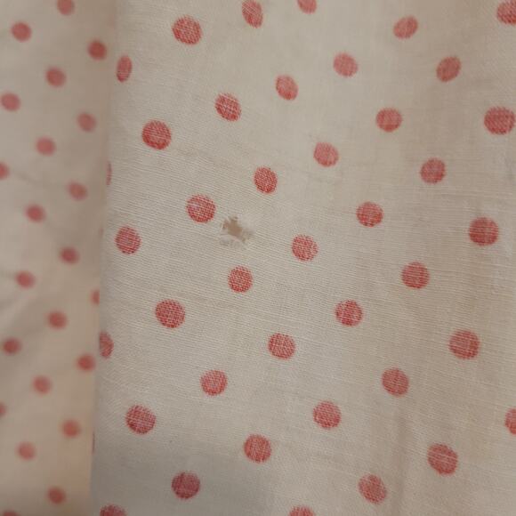 Tulip Applique Polka Dot Apron Red Trim Tie Waist Pocket Spring Kitchen Pin Up - Picture 5 of 7